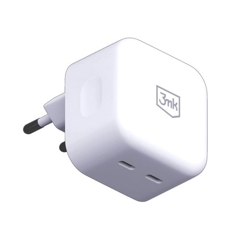 Ładowarka sieciowa 3mk Hyper Charger 35W 2x USB-C - biała