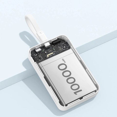 Powerbank Baseus Magnetic Mini MagSafe 10000mAh 30W z wbudowanym kablem USB-C - biały + kabel Baseus Simple Series USB-C - USB-C Powerbank Baseus Magnetic Mini MagSafe 10000mAh 30W z wbudowanym kablem USB-C - biały + kabel Baseus Simple Series USB-C - USB-C