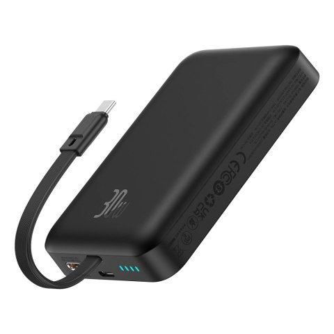 Powerbank Baseus Magnetic Mini MagSafe 10000mAh 30W z wbudowanym kablem USB-C - czarny + kabel Baseus Simple Series USB-C - USB- Powerbank Baseus Magnetic Mini MagSafe 10000mAh 30W z wbudowanym kablem USB-C - czarny + kabel Baseus Simple Series USB-C - USB-