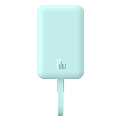 Powerbank Baseus Magnetic Mini MagSafe 10000mAh 30W z wbudowanym kablem USB-C - niebieski + kabel Baseus Simple Series USB-C - U Powerbank Baseus Magnetic Mini MagSafe 10000mAh 30W z wbudowanym kablem USB-C - niebieski + kabel Baseus Simple Series USB-C - U