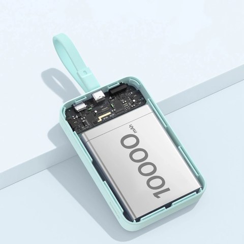 Powerbank Baseus Magnetic Mini MagSafe 10000mAh 30W z wbudowanym kablem USB-C - niebieski + kabel Baseus Simple Series USB-C - U Powerbank Baseus Magnetic Mini MagSafe 10000mAh 30W z wbudowanym kablem USB-C - niebieski + kabel Baseus Simple Series USB-C - U