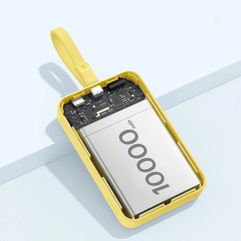 Powerbank Baseus Magnetic Mini MagSafe 10000mAh 30W z wbudowanym kablem USB-C - żółty + kabel Baseus Simple Series USB-C - USB-C Powerbank Baseus Magnetic Mini MagSafe 10000mAh 30W z wbudowanym kablem USB-C - żółty + kabel Baseus Simple Series USB-C - USB-C