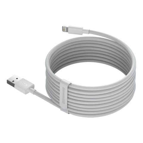 Baseus kabel Simple Wisdom USB - Lightning 1,5 m 2,4A biały 2 szt Baseus kabel Simple Wisdom USB - Lightning 1,5 m 2,4A biały 2 szt