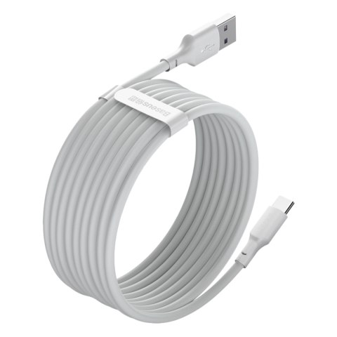 Baseus kabel Simple Wisdom USB - USB-C 1,5 m 5A biały 2 szt Baseus kabel Simple Wisdom USB - USB-C 1,5 m 5A biały 2 szt