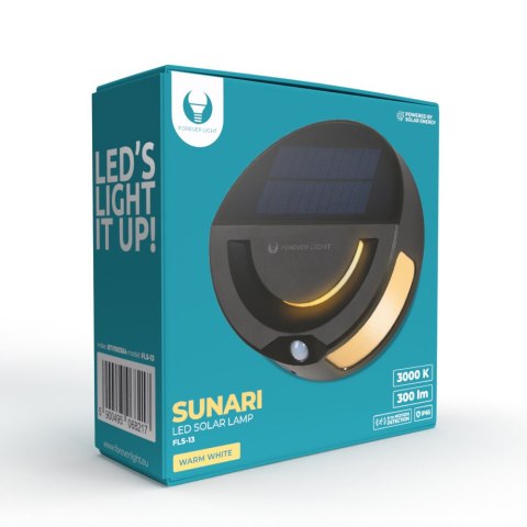 Forever Light Lampa solarna LED SUNARI FLS-13 32*SMD PIR 6W 300lm 3000K 1200mAh Li-ion Forever Light Lampa solarna LED SUNARI FLS-13 32*SMD PIR 6W 300lm 3000K 1200mAh Li-ion