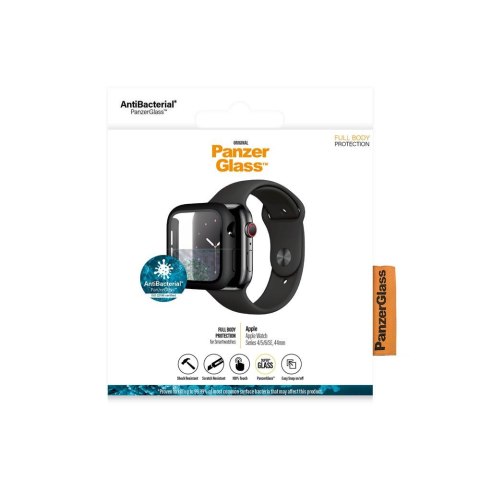 PanzerGlass Full Body szkło hartowane + etui do Apple Watch 4 / 5 / 6 / SE (44mm) czarna ramka TTT PanzerGlass Full Body szkło hartowane + etui do Apple Watch 4 / 5 / 6 / SE (44mm) czarna ramka TTT
