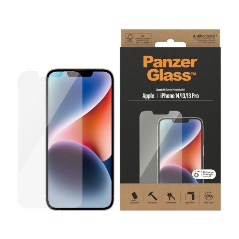 PanzerGlass szkło antybakteryjne Classic Fit do iPhone 13 / 13 Pro / 14 6,1" TTT PanzerGlass szkło antybakteryjne Classic Fit do iPhone 13 / 13 Pro / 14 6,1" TTT