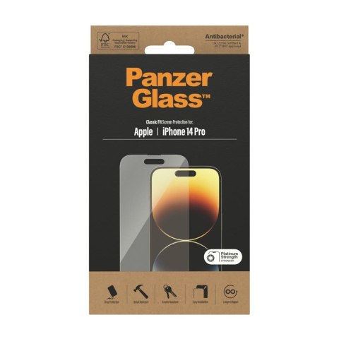 PanzerGlass szkło antybakteryjne Classic Fit do iPhone 14 Pro 6,1" TTT PanzerGlass szkło antybakteryjne Classic Fit do iPhone 14 Pro 6,1" TTT