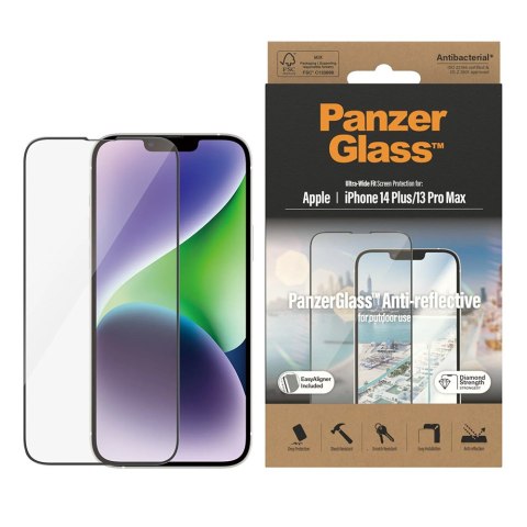 PanzerGlass szkło hartowane Ultra-Wide Fit Anti-Reflective z aplikatorem do iPhone 14 Plus / 13 Pro Max 6,7" TTT PanzerGlass szkło hartowane Ultra-Wide Fit Anti-Reflective z aplikatorem do iPhone 14 Plus / 13 Pro Max 6,7" TTT