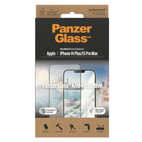 PanzerGlass szkło hartowane Ultra-Wide Fit Anti-Reflective z aplikatorem do iPhone 14 Plus / 13 Pro Max 6,7" TTT PanzerGlass szkło hartowane Ultra-Wide Fit Anti-Reflective z aplikatorem do iPhone 14 Plus / 13 Pro Max 6,7" TTT