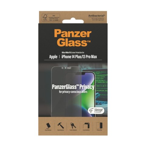 PanzerGlass szkło hartowane Ultra-Wide Fit Privacy do iPhone 14 Plus / 13 Pro Max 6,7" TTT PanzerGlass szkło hartowane Ultra-Wide Fit Privacy do iPhone 14 Plus / 13 Pro Max 6,7" TTT