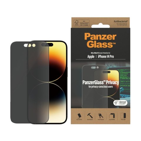 PanzerGlass szkło hartowane Ultra-Wide Fit Privacy do iPhone 14 Pro 6,1" TTT PanzerGlass szkło hartowane Ultra-Wide Fit Privacy do iPhone 14 Pro 6,1" TTT