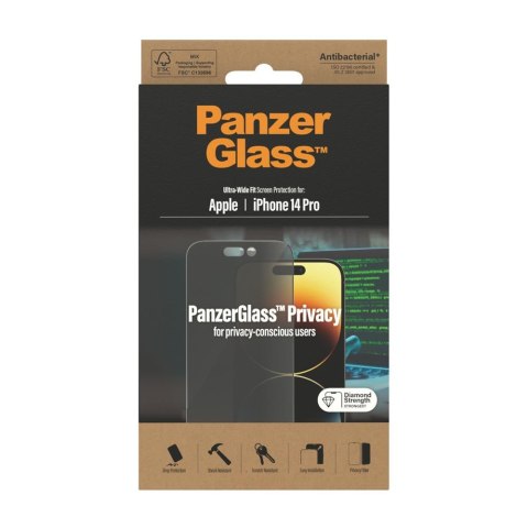 PanzerGlass szkło hartowane Ultra-Wide Fit Privacy do iPhone 14 Pro 6,1" TTT PanzerGlass szkło hartowane Ultra-Wide Fit Privacy do iPhone 14 Pro 6,1" TTT