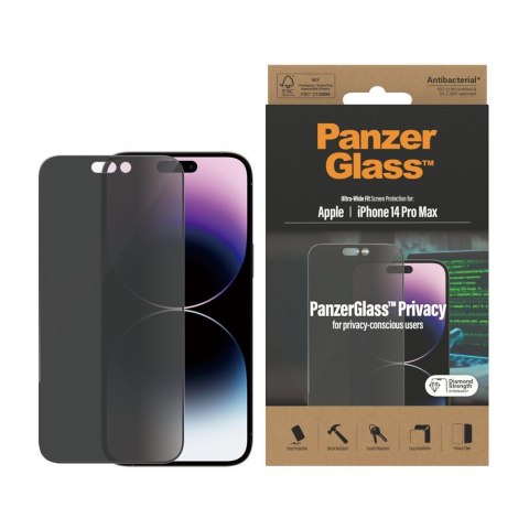 PanzerGlass szkło hartowane Ultra-Wide Fit Privacy do iPhone 14 Pro Max 6,7" TTT PanzerGlass szkło hartowane Ultra-Wide Fit Privacy do iPhone 14 Pro Max 6,7" TTT