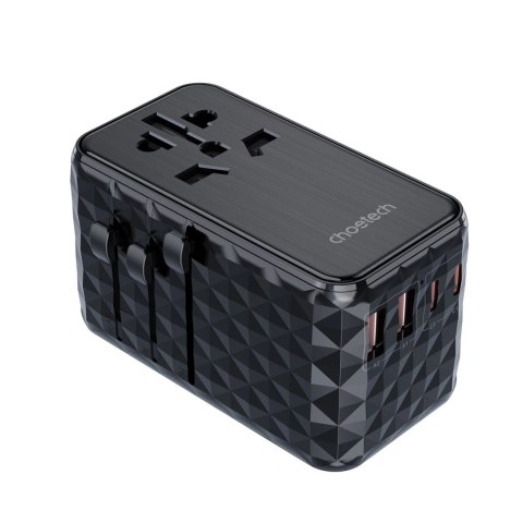 Adapter podróżny Choetech PD6028 EU / US / AUS / UK 2x USB-C 2x USB-A 100W - czarny Adapter podróżny Choetech PD6028 EU / US / AUS / UK 2x USB-C 2x USB-A 100W - czarny