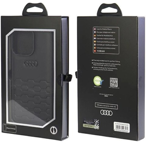 Etui Audi GT Synthetic Leather do iPhone 15 Pro Max - czarne Etui Audi GT Synthetic Leather do iPhone 15 Pro Max - czarne