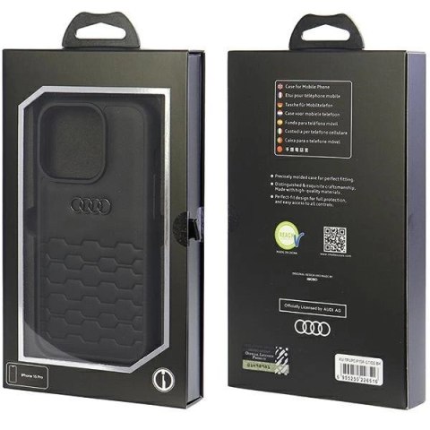 Etui Audi GT Synthetic Leather do iPhone 15 Pro - czarne Etui Audi GT Synthetic Leather do iPhone 15 Pro - czarne