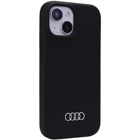 Etui Audi Silicone Case do iPhone 15 Plus - czarne Etui Audi Silicone Case do iPhone 15 Plus - czarne