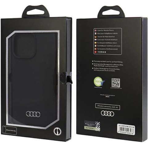 Etui Audi Silicone Case do iPhone 15 Pro Max - czarne Etui Audi Silicone Case do iPhone 15 Pro Max - czarne