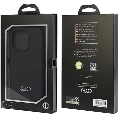 Etui Audi Silicone Case do iPhone 15 Pro - czarne Etui Audi Silicone Case do iPhone 15 Pro - czarne