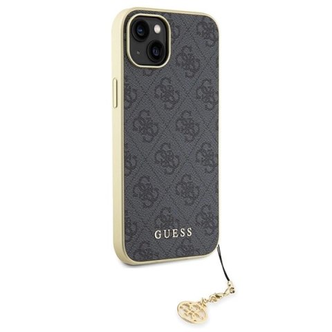Etui Guess 4G Charms Collection do iPhone 15 Plus - szare