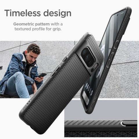 Etui Spigen Liquid Air na Google Pixel 8 Pro - czarny mat Etui Spigen Liquid Air na Google Pixel 8 Pro - czarny mat