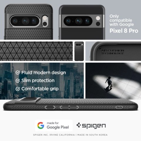 Etui Spigen Liquid Air na Google Pixel 8 Pro - czarny mat Etui Spigen Liquid Air na Google Pixel 8 Pro - czarny mat