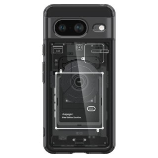 Etui Spigen Ultra Hybrid na Google Pixel 8 - ciemnoszare (wzór Zero One)