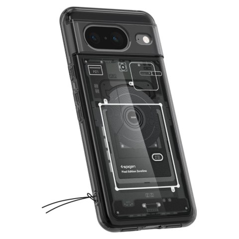Etui Spigen Ultra Hybrid na Google Pixel 8 - ciemnoszare (wzór Zero One) Etui Spigen Ultra Hybrid na Google Pixel 8 - ciemnoszare (wzór Zero One)