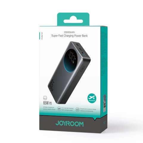 Joyroom powerbank 65W 20000mAH czarny (JR-PBF04) Joyroom powerbank 65W 20000mAH czarny (JR-PBF04)