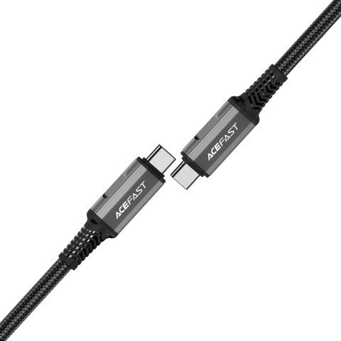 Kabel Acefast C1-09 USB-C / USB-C USB4 PD3.1 5A 1m - szaro-czarny Kabel Acefast C1-09 USB-C / USB-C USB4 PD3.1 5A 1m - szaro-czarny