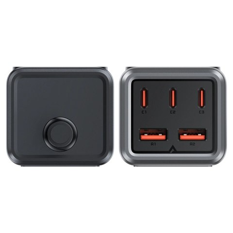 Ładowarka biurkowa Acefast Z2 GaN 75W PD 3x USB-C 2x USB-A - czarno-szara Ładowarka biurkowa Acefast Z2 GaN 75W PD 3x USB-C 2x USB-A - czarno-szara