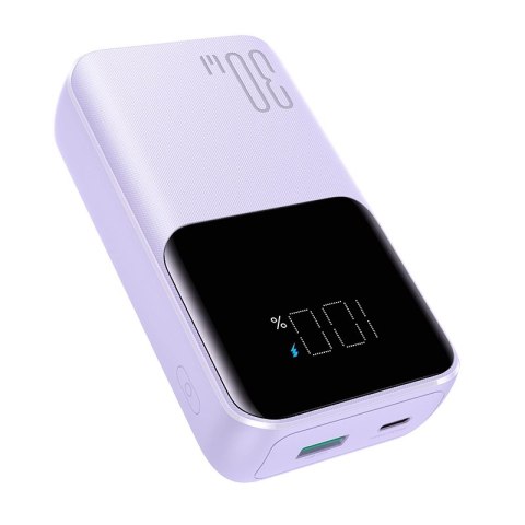 Mini powerbank Joyroom JR-PBC07 20000mAh 30W z kablami USB-C i Lightning - fioletowy Mini powerbank Joyroom JR-PBC07 20000mAh 30W z kablami USB-C i Lightning - fioletowy