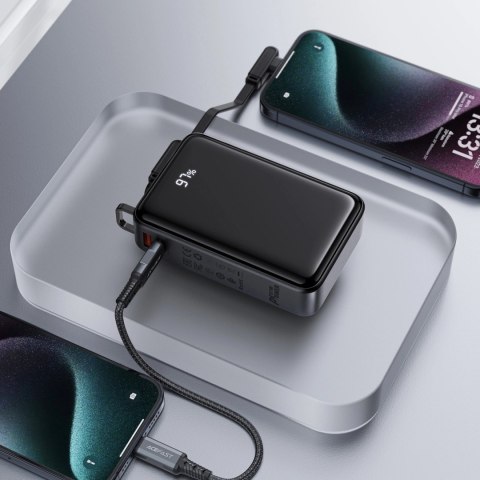 Powerbank Acefast M4 PD 67W 20000mAh z wbudowanym kablem - czarny Powerbank Acefast M4 PD 67W 20000mAh z wbudowanym kablem - czarny