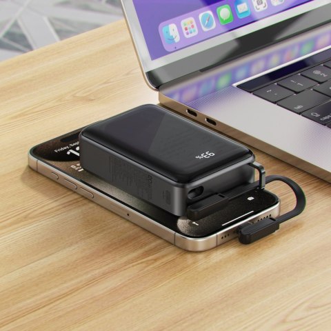 Powerbank Acefast M4 PD 67W 20000mAh z wbudowanym kablem - czarny Powerbank Acefast M4 PD 67W 20000mAh z wbudowanym kablem - czarny
