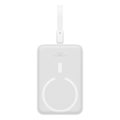 Powerbank Baseus Magnetic Mini MagSafe 10000mAh 20W z wbudowanym kablem Lightning - biały + kabel Baseus Simple Series USB-C - U Powerbank Baseus Magnetic Mini MagSafe 10000mAh 20W z wbudowanym kablem Lightning - biały + kabel Baseus Simple Series USB-C - U
