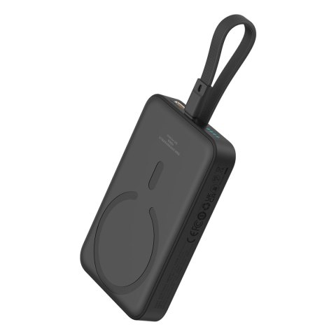 Powerbank Baseus Magnetic Mini MagSafe 10000mAh 20W z wbudowanym kablem Lightning - czarny + kabel Baseus Simple Series USB-C - Powerbank Baseus Magnetic Mini MagSafe 10000mAh 20W z wbudowanym kablem Lightning - czarny + kabel Baseus Simple Series USB-C -
