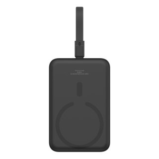 Powerbank Baseus Magnetic Mini MagSafe 10000mAh 20W z wbudowanym kablem Lightning - czarny + kabel Baseus Simple Series USB-C - 