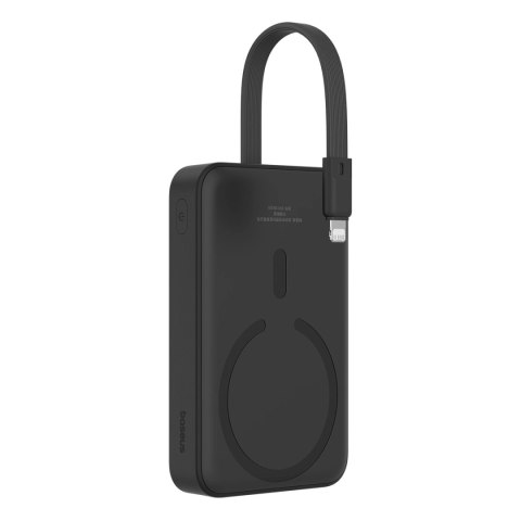 Powerbank Baseus Magnetic Mini MagSafe 10000mAh 20W z wbudowanym kablem Lightning - czarny + kabel Baseus Simple Series USB-C - Powerbank Baseus Magnetic Mini MagSafe 10000mAh 20W z wbudowanym kablem Lightning - czarny + kabel Baseus Simple Series USB-C -