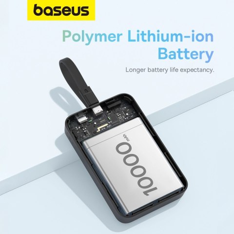 Powerbank Baseus Magnetic Mini MagSafe 10000mAh 20W z wbudowanym kablem Lightning - czarny + kabel Baseus Simple Series USB-C - Powerbank Baseus Magnetic Mini MagSafe 10000mAh 20W z wbudowanym kablem Lightning - czarny + kabel Baseus Simple Series USB-C -