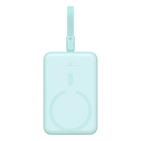 Powerbank Baseus Magnetic Mini MagSafe 10000mAh 20W z wbudowanym kablem Lightning - niebieski + kabel Baseus Simple Series USB-C Powerbank Baseus Magnetic Mini MagSafe 10000mAh 20W z wbudowanym kablem Lightning - niebieski + kabel Baseus Simple Series USB-C