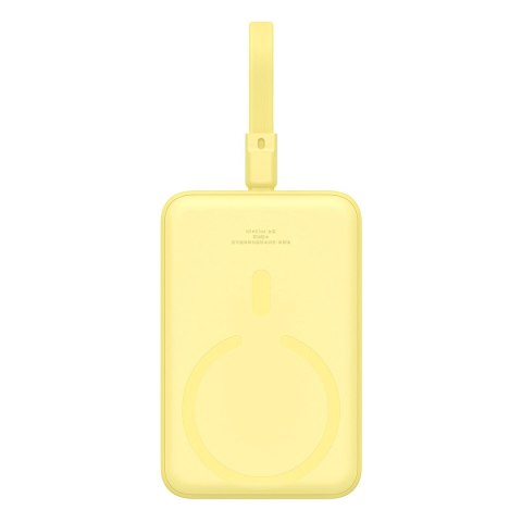 Powerbank Baseus Magnetic Mini MagSafe 10000mAh 20W z wbudowanym kablem Lightning - żółty + kabel Baseus Simple Series USB-C - U Powerbank Baseus Magnetic Mini MagSafe 10000mAh 20W z wbudowanym kablem Lightning - żółty + kabel Baseus Simple Series USB-C - U
