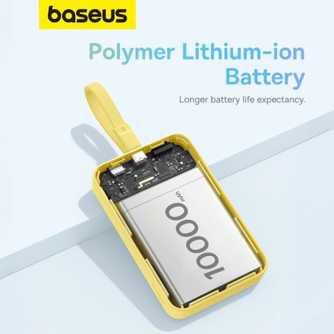 Powerbank Baseus Magnetic Mini MagSafe 10000mAh 20W z wbudowanym kablem Lightning - żółty + kabel Baseus Simple Series USB-C - U Powerbank Baseus Magnetic Mini MagSafe 10000mAh 20W z wbudowanym kablem Lightning - żółty + kabel Baseus Simple Series USB-C - U