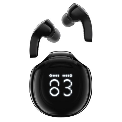 Słuchawki bezprzewodowe Acefast T9 Bluetooth 5.3 douszne z wyświetlaczem- czarne Słuchawki bezprzewodowe Acefast T9 Bluetooth 5.3 douszne z wyświetlaczem- czarne
