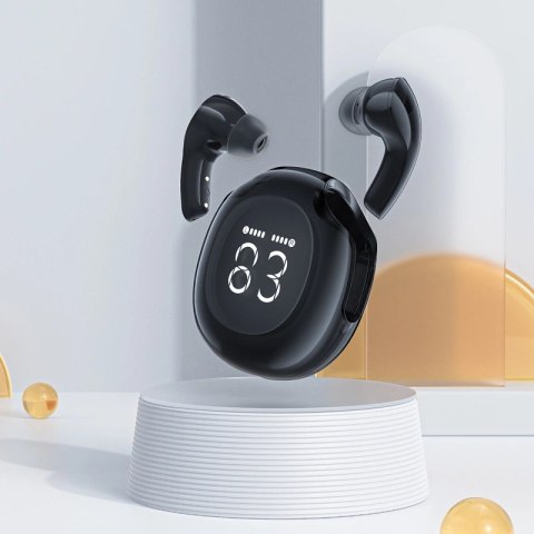 Słuchawki bezprzewodowe Acefast T9 Bluetooth 5.3 douszne z wyświetlaczem- czarne Słuchawki bezprzewodowe Acefast T9 Bluetooth 5.3 douszne z wyświetlaczem- czarne