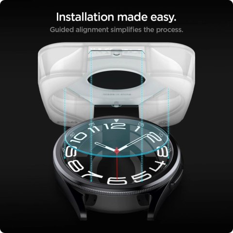 Szkło hartowane Spigen Glas.tR EZ Fit na Samsung Galaxy Watch 6 Classic (43 mm) - 2 szt. Szkło hartowane Spigen Glas.tR EZ Fit na Samsung Galaxy Watch 6 Classic (43 mm) - 2 szt.