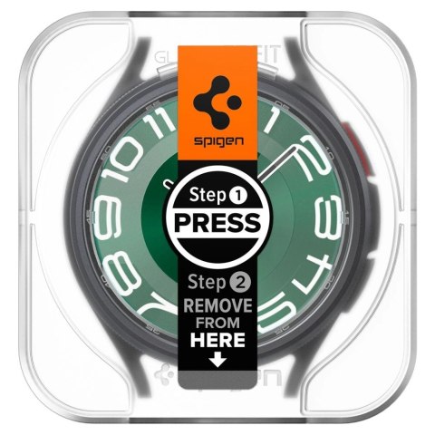 Szkło hartowane Spigen Glas.tR EZ Fit na Samsung Galaxy Watch 6 Classic (47 mm) - 2 szt.