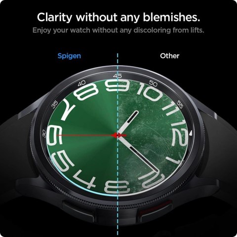 Szkło hartowane Spigen Glas.tR EZ Fit na Samsung Galaxy Watch 6 Classic (47 mm) - 2 szt.