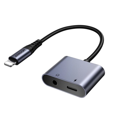 Adapter DAC 2w1 Joyroom SY-L01 Lightning do Lightning / mini jack 3.5 mm - czarny Adapter DAC 2w1 Joyroom SY-L01 Lightning do Lightning / mini jack 3.5 mm - czarny