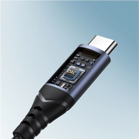 Adapter DAC Joyroom SY-C01 USB-C do mini jack 3.5 mm - czarny Adapter DAC Joyroom SY-C01 USB-C do mini jack 3.5 mm - czarny